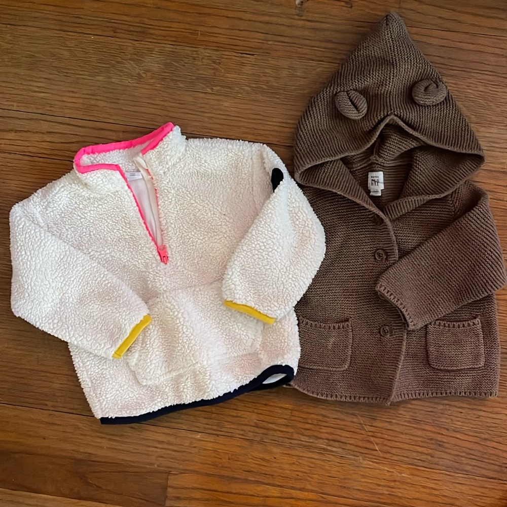 Gap fleece hoodie lot baby 18m